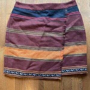 LOFT  Wool Faux Wrap Skirt